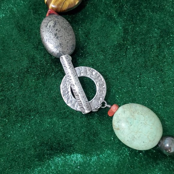 16" Silpada Statement Necklace Tigers Eye and other stones - Picture 2 of 4